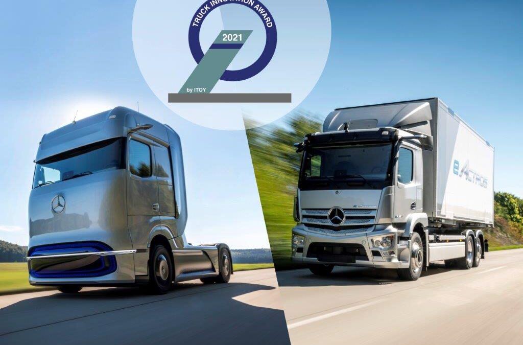 Mercedes-Benz eActros en Mercedes-Benz GenH2 winnen de Truck Innovation Award