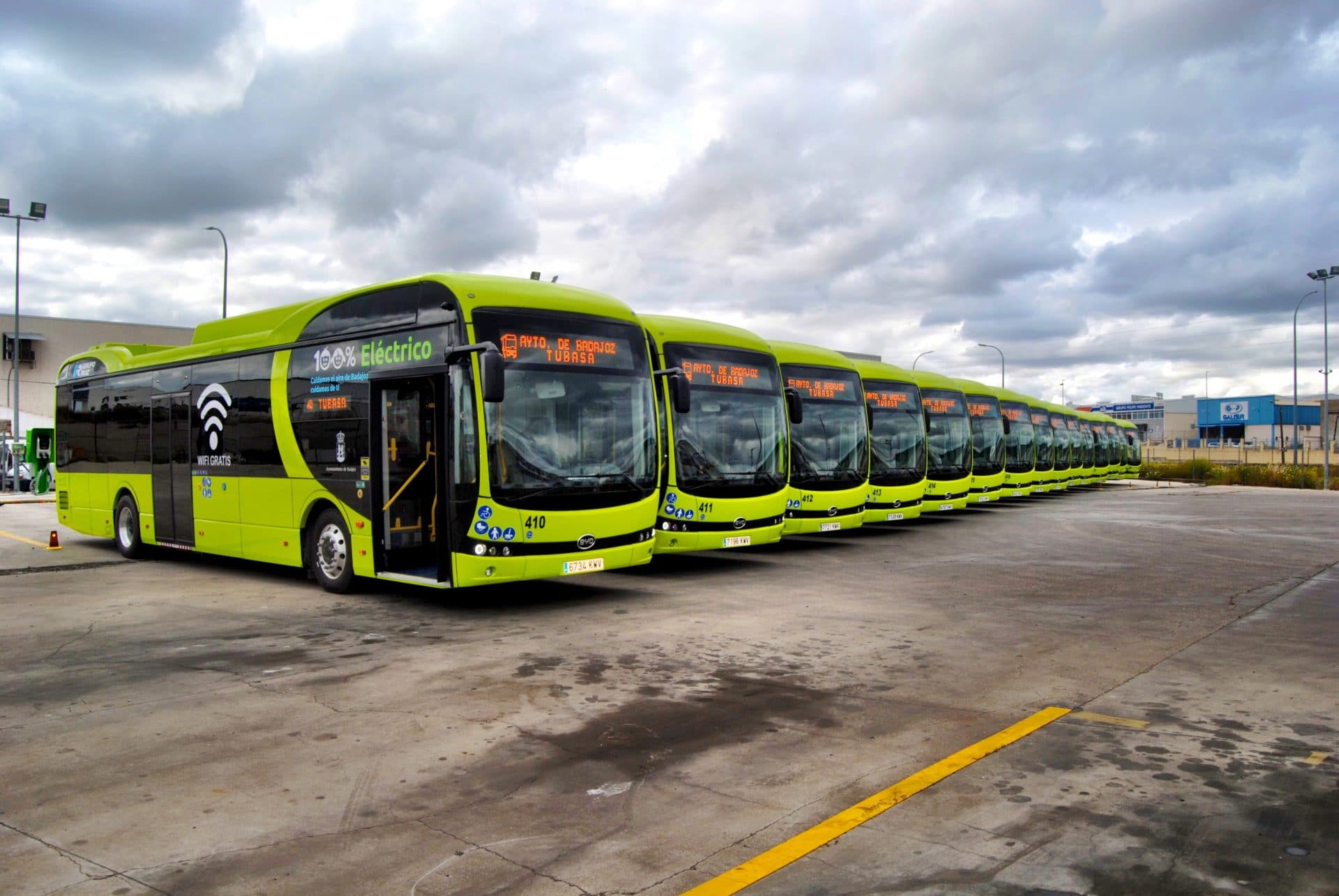 BYD levert 15 Elektrische bussen aan Badajoz in Spanje