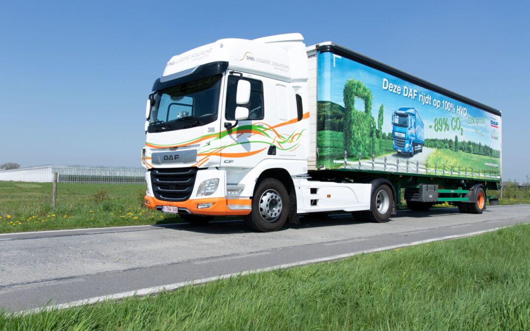 Forte augmentation du nombre de tracteurs DAF roulant au HVO chez SNEL Logistics Solutions