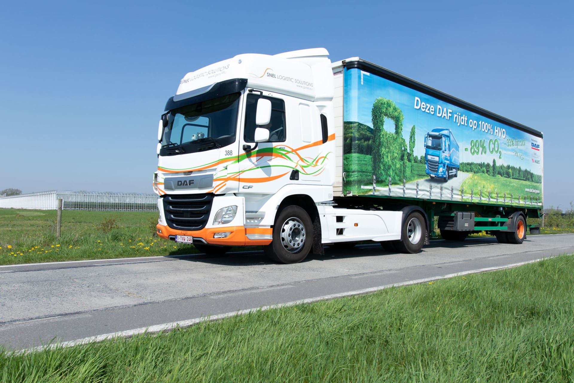 Met HVO (biodiesel uit afval) vermindert een DAF truck haar C02-emissies met bijna 90%