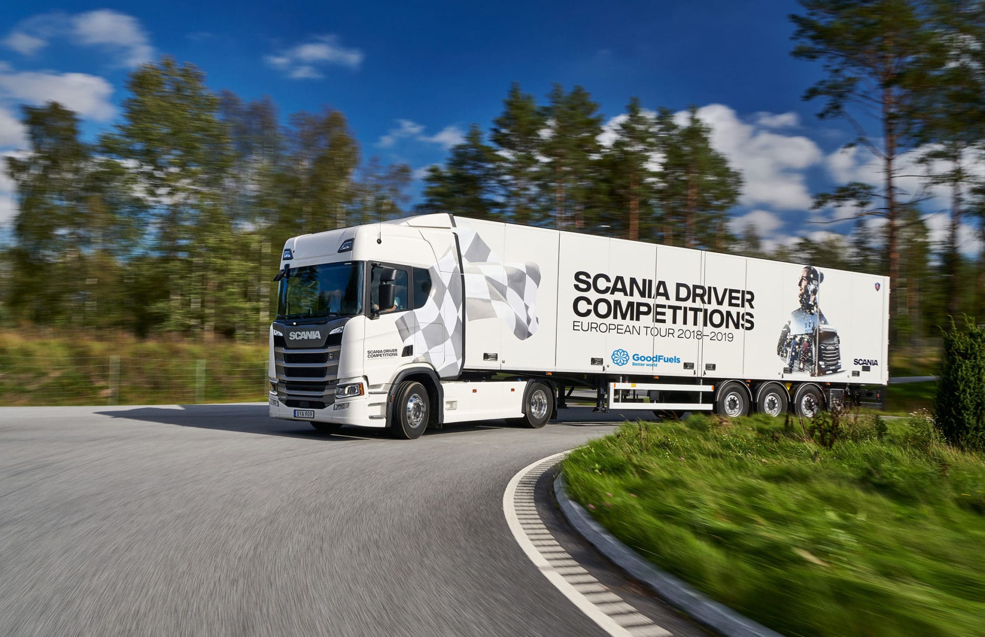 Finale des Scania Driver Competitions Benelux sans combustibles fossiles avec GoodFuels