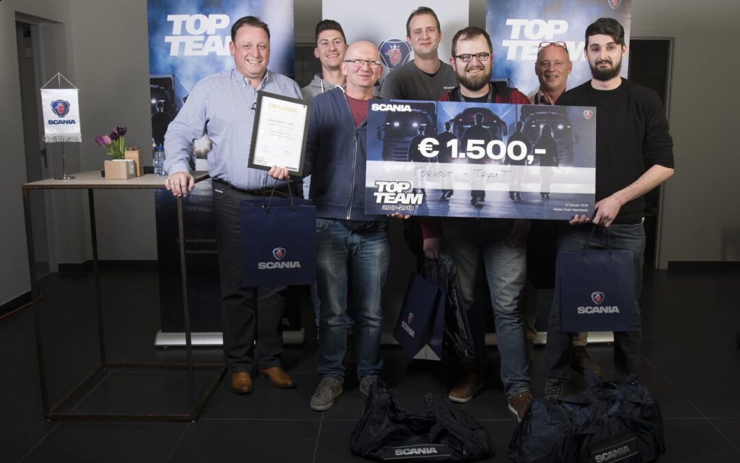 Les techniciens de Scania Torhout sont les meilleurs mécaniciens Scania de Belgique et du Luxembourg