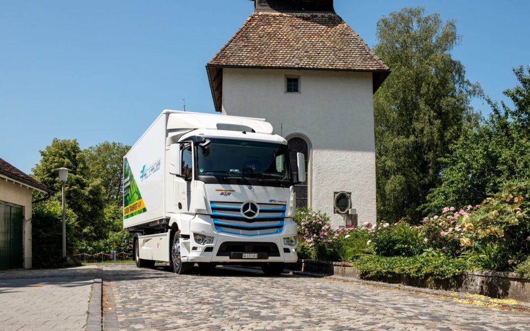 Eerste volledig elektrische Mercedes-Benz eActros trucks op de Zwitserse wegen