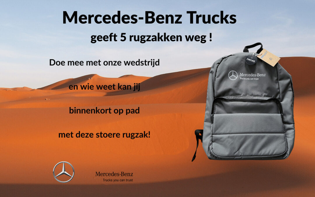 Wedstrijd: Mercedes-Benz Trucks geeft 5 rugzakken weg!