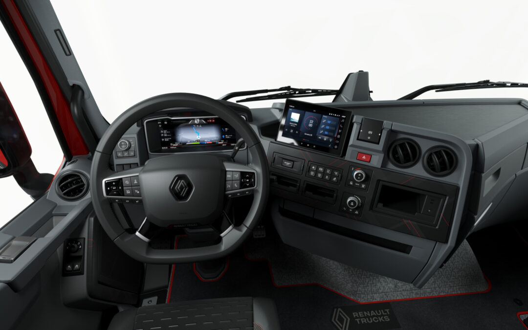 Renault Trucks digitaliseert het interieur van de cabine en versterkt de veiligheidsvoorzieningen van zijn topgamma