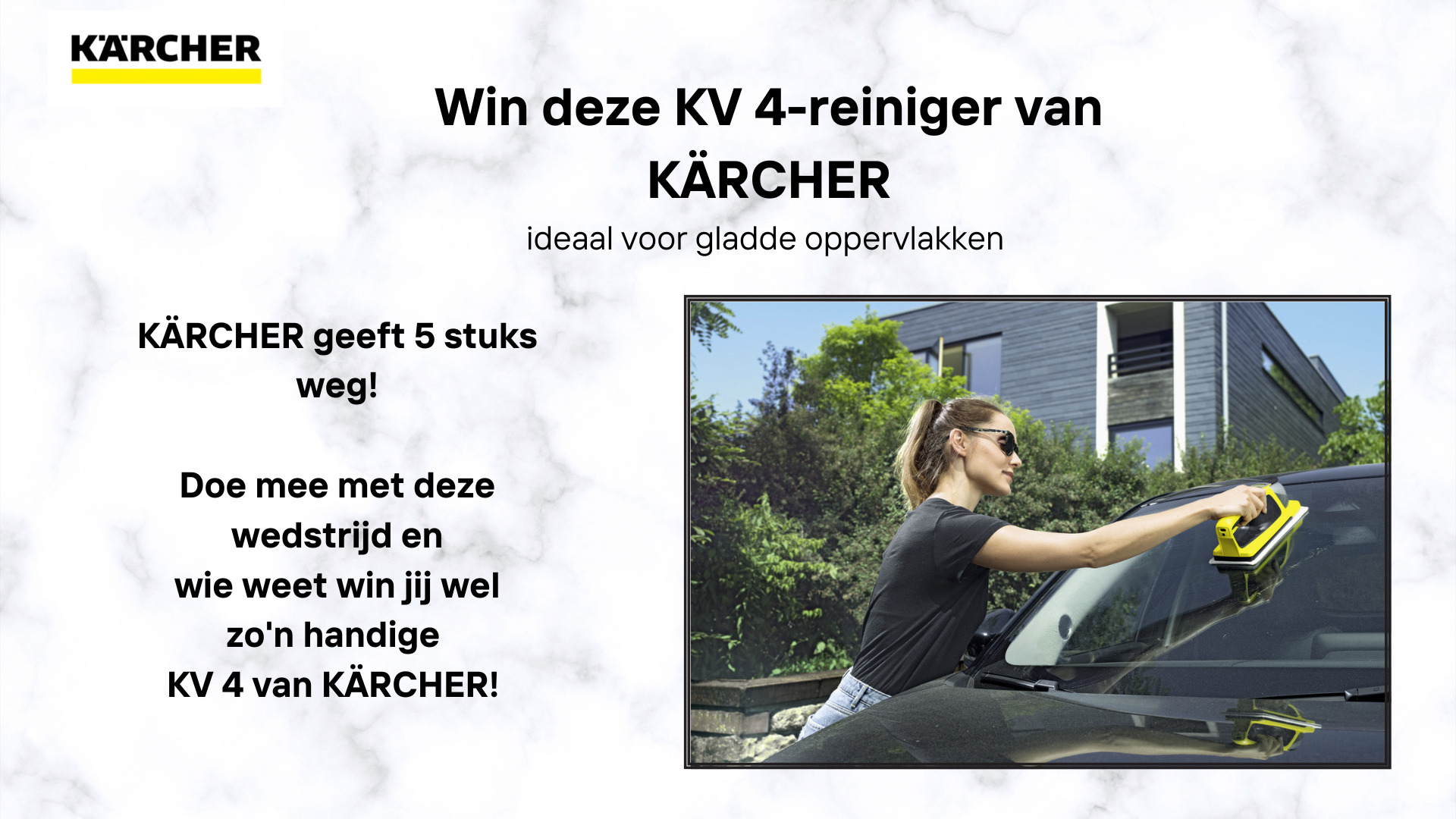 Wedstrijd – Win deze KV 4-reiniger van Kärcher!