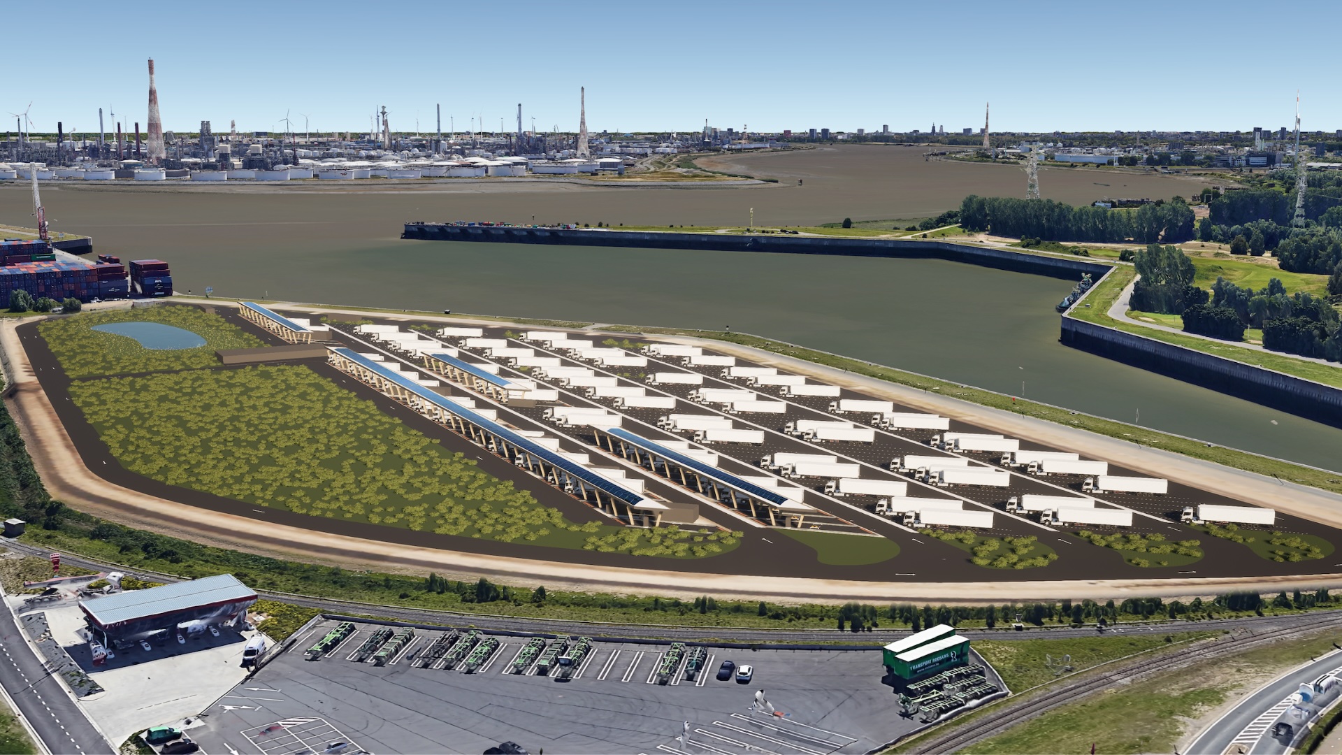 Milence et le Port d’Anvers-Bruges parviennent à trouver un accord pour développer un centre de recharge équipé de 30 bornes pour poids lourds