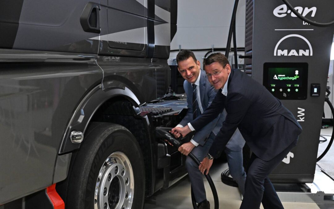 E.ON en MAN bouwen openbaar oplaadnetwerk voor elektrische vrachtwagens in Europa
