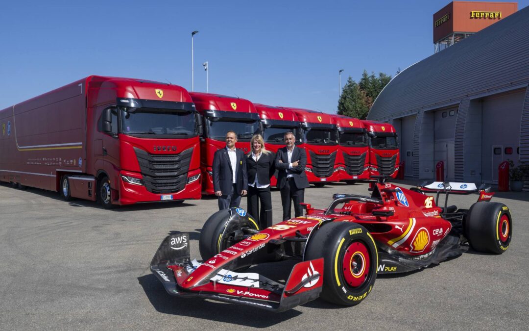 IVECO a livré 16 poids lourds et véhicules utilitaires à la Scuderia Ferrari HP