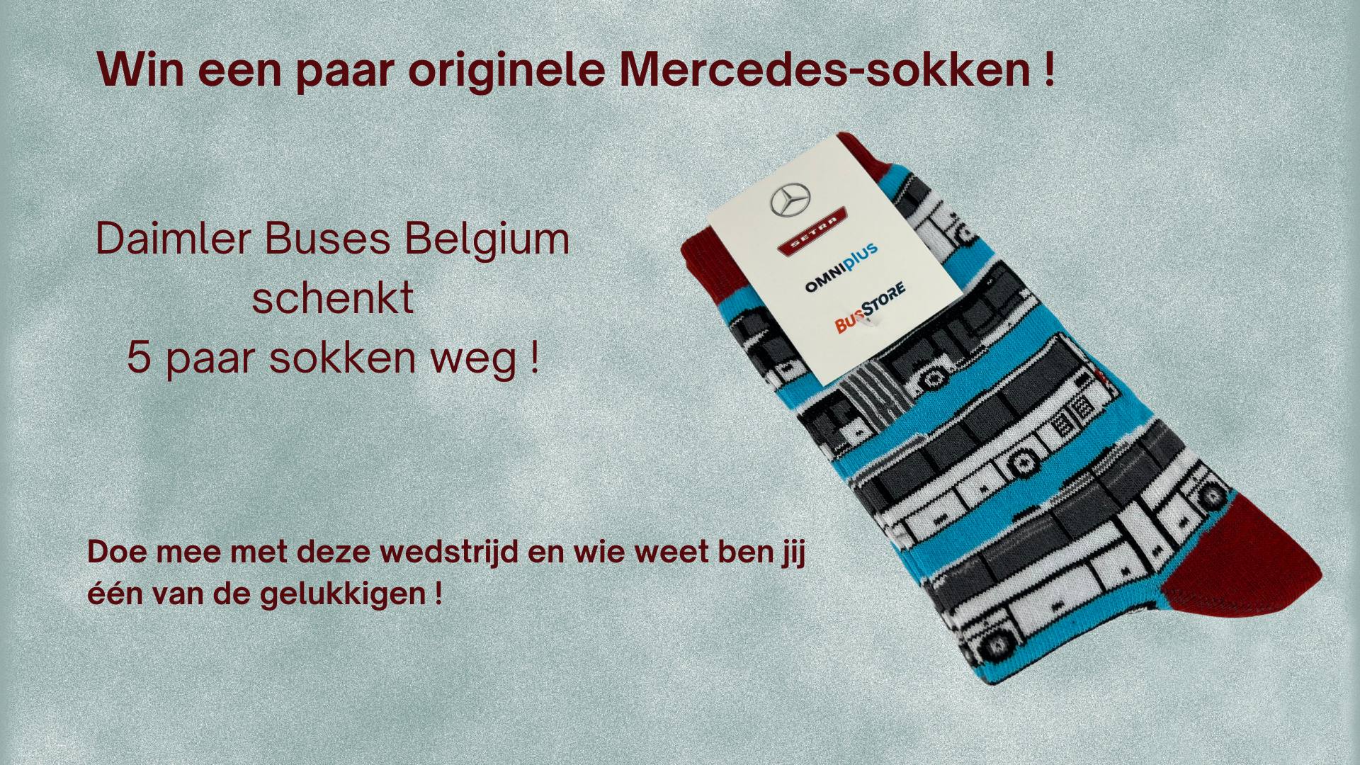 Wedstrijd!  Daimler Buses Belgium schenkt 5 paar sokken weg!