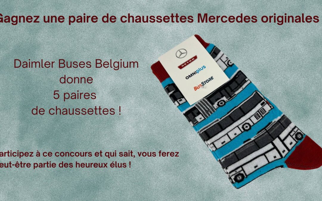 Concours !  Daimler Buses Belgium offre 5 paires de chaussettes !