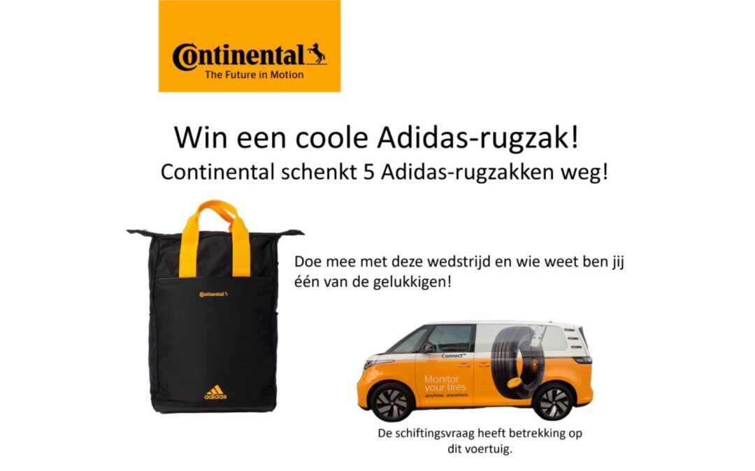 Wedstrijd: CONTINENTAL geeft 5 coole Adidas-rugzakken weg !