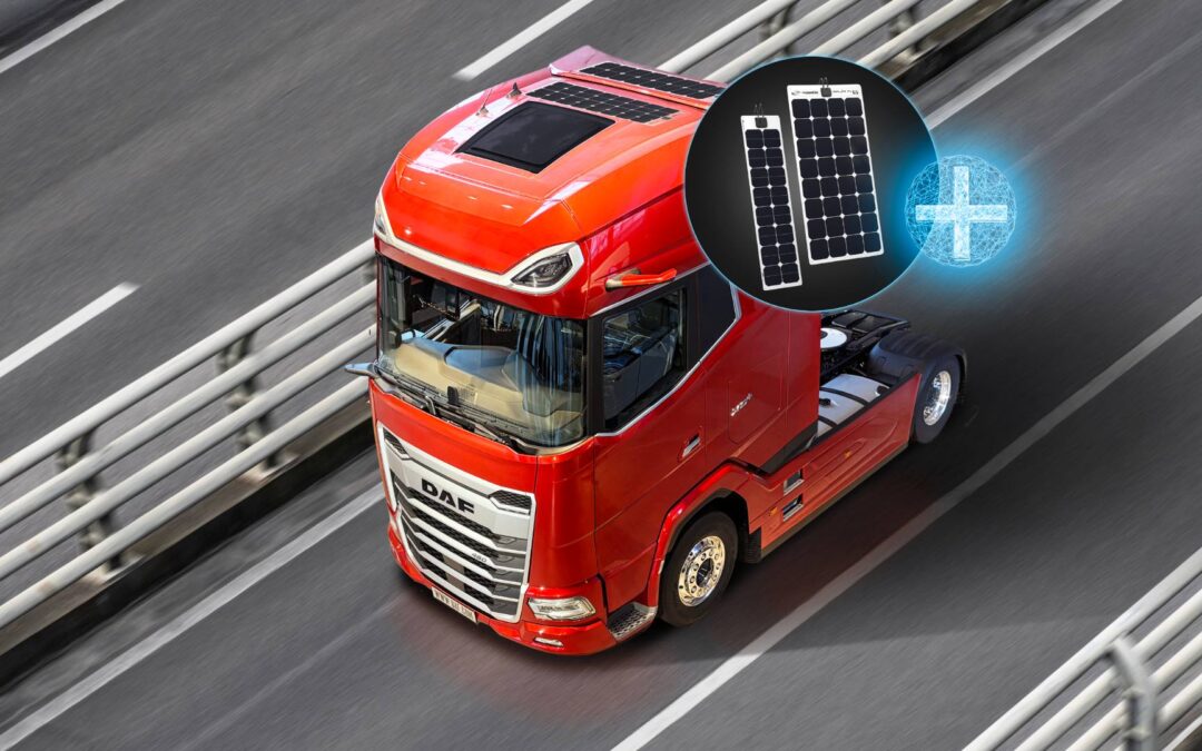 Zonnepanelen op trucks: minder brandstof, minder slijtage