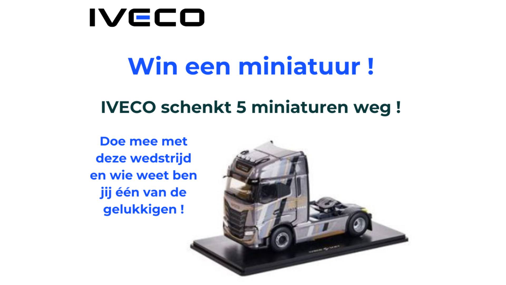 Wedstrijd: IVECO geeft 5 miniaturen weg !