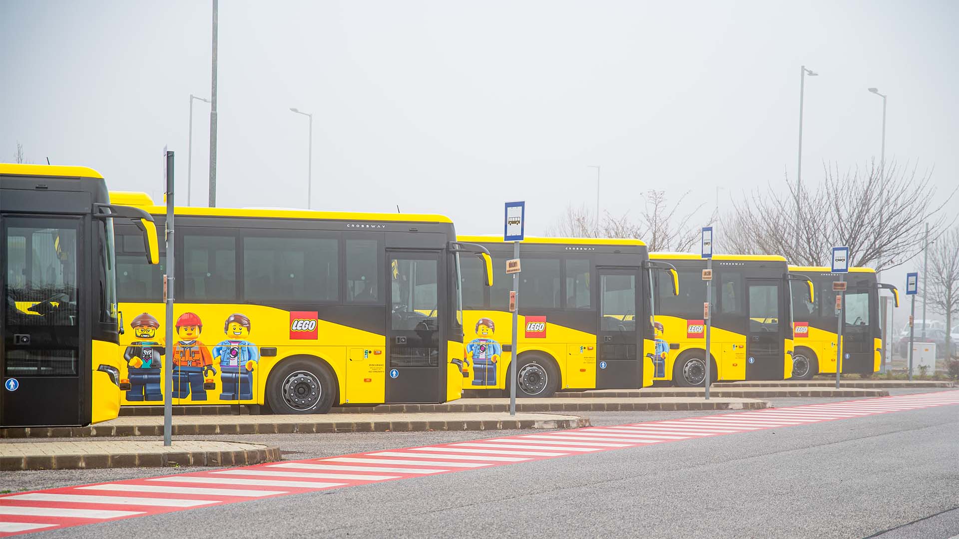 15 CROSSWAY-bussen gekozen door LEGO® om de mobiliteit van het personeel te ondersteunen