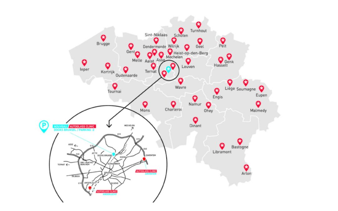 Belgische primeur: Autoglass Clinic opent ondergronds servicecenter in Docks Bruxsel