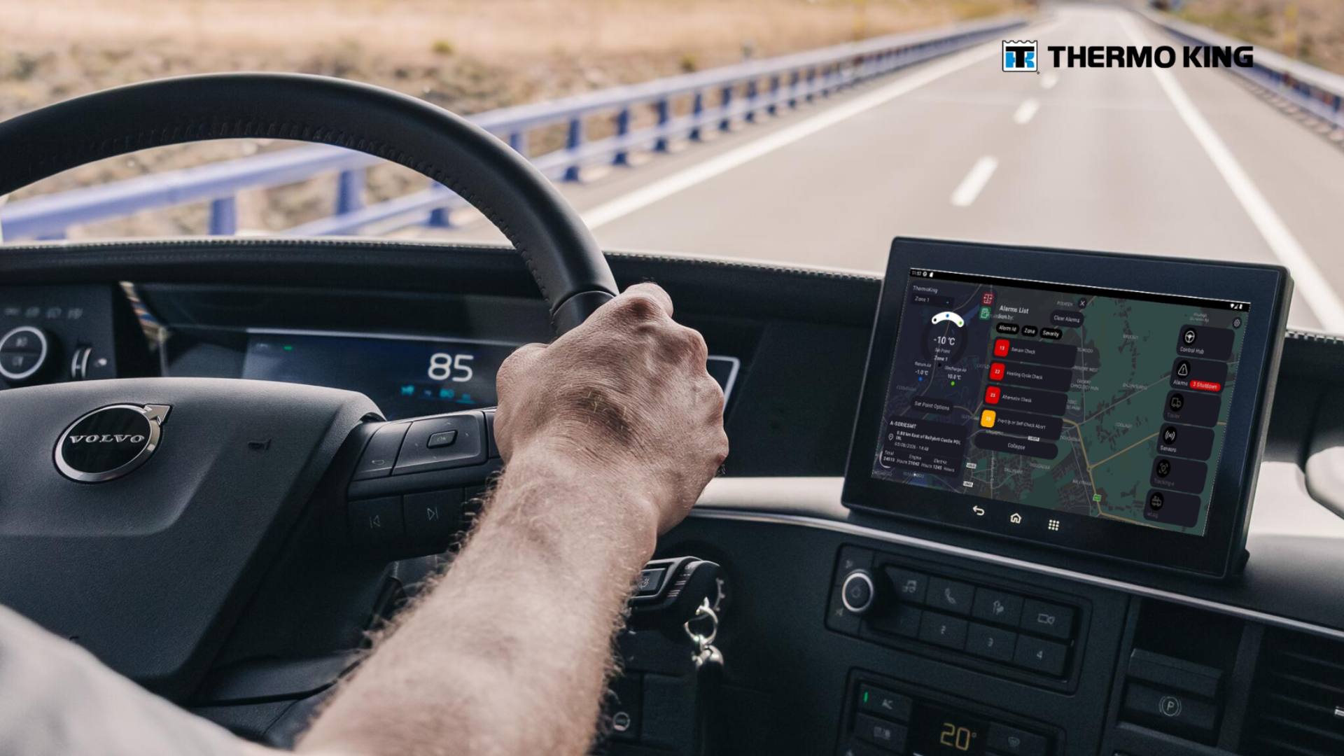 Thermo King et Volvo Trucks sont les premiers à proposer le contrôle des groupes frigorifiques via le système d’infodivertissement