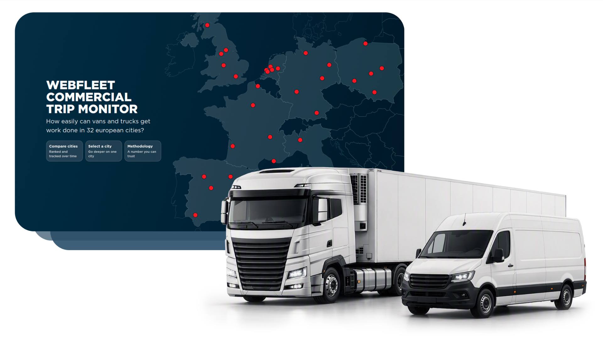 Van Utrecht tot Berlijn: Webfleet Commercial Trip Monitor onthult Europa’s meest en minst toegankelijke steden voor commercieel verkeer